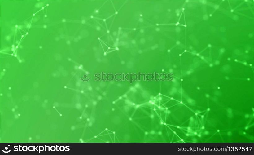 Global world network and communication technology for internet business on a green background. Blockchain network connection structure, data digital background.. Blockchain network technology futuristic abstract green background.