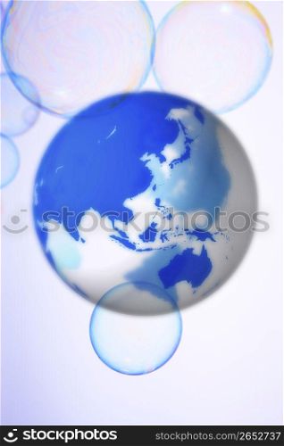 Globe and bubble