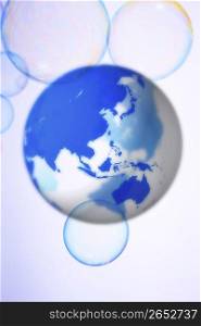 Globe and bubble