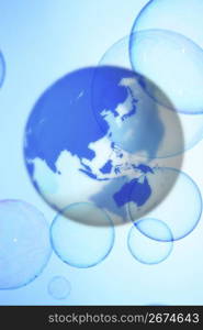 Globe and bubble