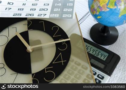 Globe business calendar calculator and notebook