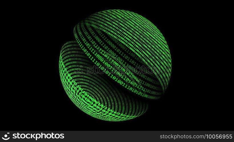 Globe created from  binary data