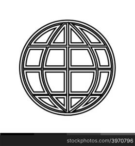 Globe earth icon illustration design