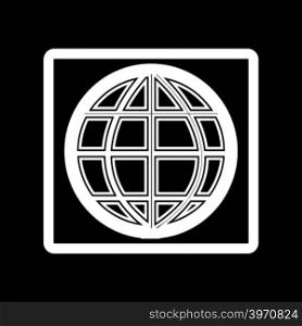 Globe earth icon illustration design