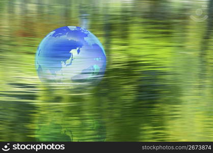 Globe in water