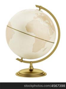 globe isolated on white background. 3d illustration