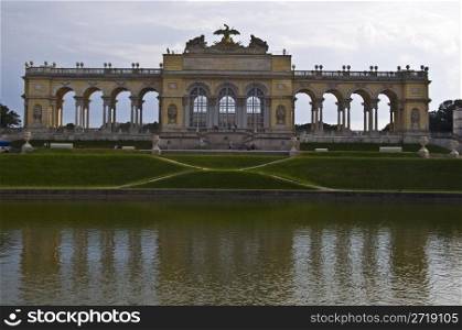 Gloriette in the park of palace Schoenbrunn in Vienna