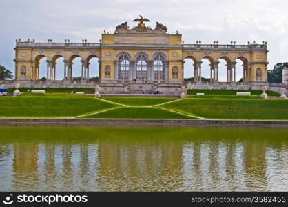 Gloriette. view of the Gloriette of the park Schoenbrunn in Vienna