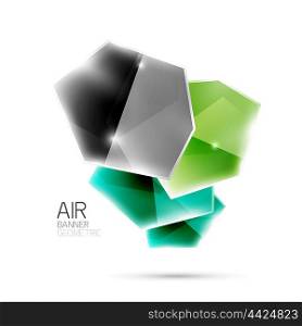 Glossy elements. Geometric abstract shapes on white. Abstract background. Glossy elements. Geometric abstract shapes on white. Abstract background. blank illustration