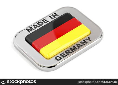 Glossy Made in Germany badge on white background