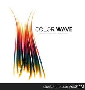 Glossy wave isolated on white background. modern futuristic curve lines, coporate identity design