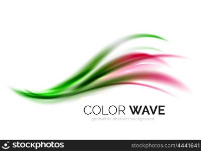 Glossy wave isolated on white background. modern futuristic curve lines, coporate identity design
