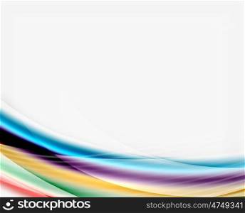 Glossy wave on white space. Glossy wave on white space. Business message or slogan background