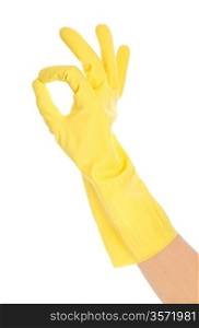glove on hand