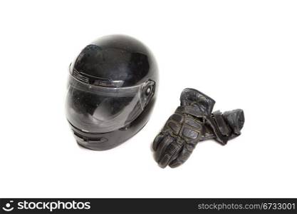 gloves and a helmet, protection for motorists
