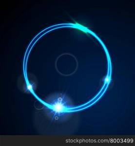 Glow blue neon ring shiny background. Glow blue neon bright ring shiny background. Energy effect design