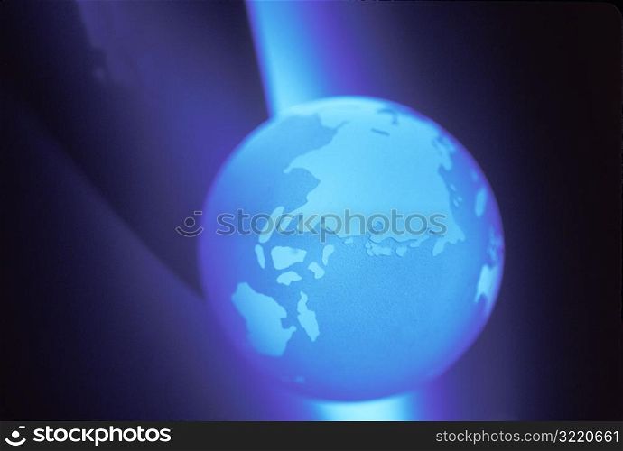 Glowing Blue Globe