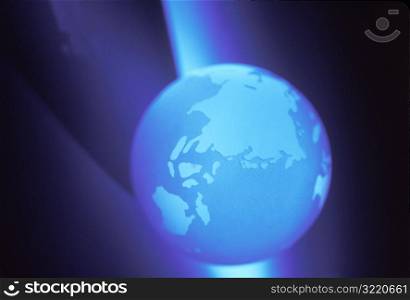 Glowing Blue Globe