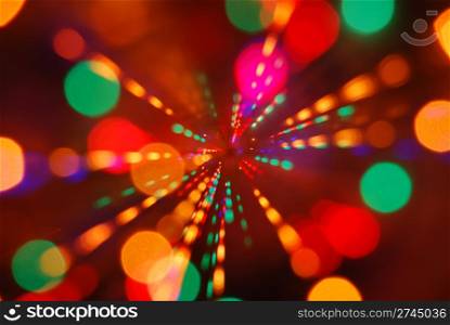 glowing Christmas lights (blur abstract color background)