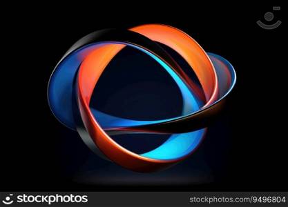 Glowing circular shapes, ring shape, empty space.