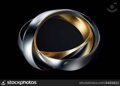 Glowing circular shapes, ring shape, empty space.