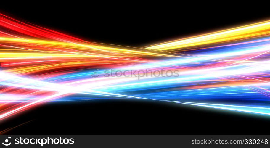 Glowing Energy Lines with Mixing Neon Lights. Glowing Energy Lines