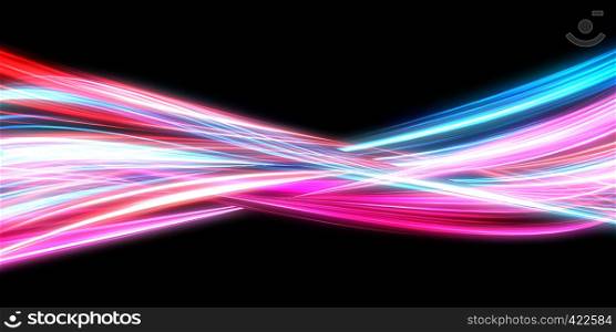 Glowing Energy Lines with Mixing Neon Lights. Glowing Energy Lines
