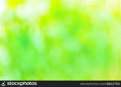 Glowing green nature background with sunburst. Abstract nature green background.. Natural bokeh blurred green plants landscape as background