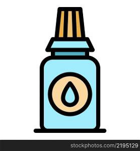Glue bottle icon. Outline glue bottle vector icon color flat isolated. Glue bottle icon color outline vector