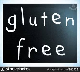 Gluten free diet concept - handwritten with white chalk on a blackboard