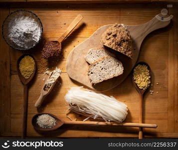 gluten free flour bread and grains millet  tapioca  flaxseed  rice oats lentils