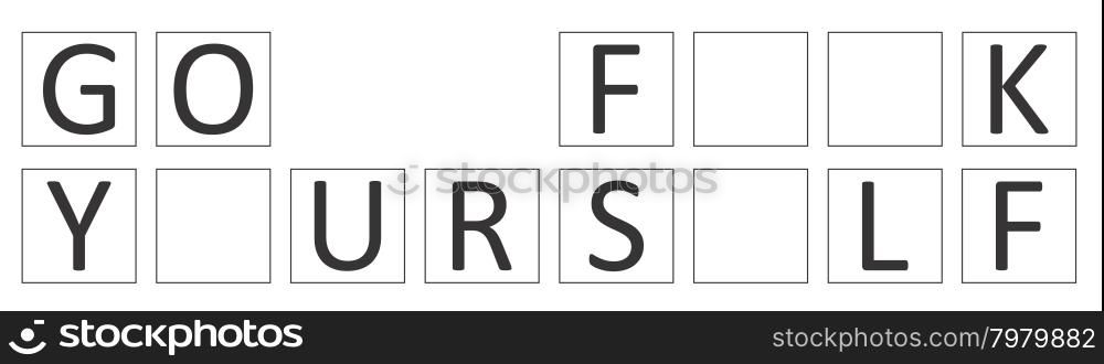 go fuck yourself funny message letter word game guess