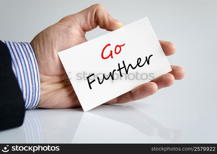 Go further text concept isolated over white background