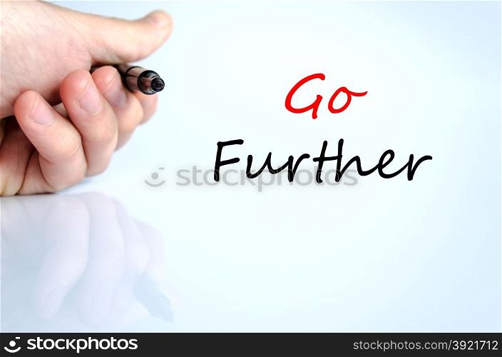 Go further text concept isolated over white background