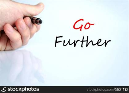 Go further text concept isolated over white background