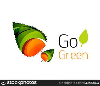Go green abstract nature logo. Go green abstract nature logo. illustration
