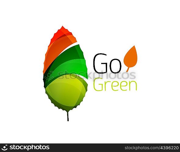Go green abstract nature logo. Go green abstract nature logo. illustration