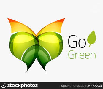 Go green abstract nature logo. Go green abstract nature logo. illustration