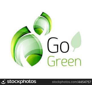 Go green. Leaf nature concept. Go green. Leaf nature concept. icon