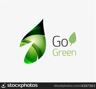 Go green logo. Green nature concept. Go green logo. Green nature concept. illustration