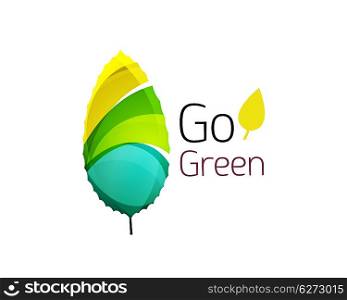 Go green logo. Green nature concept. Go green logo. Green nature concept. illustration
