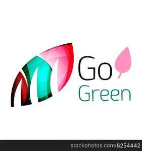 Go green nature concept. Go green nature concept. logo leaf