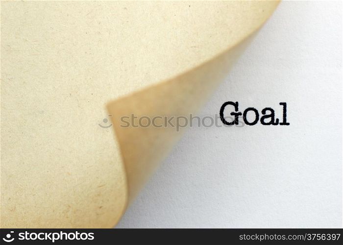 Goal text on page