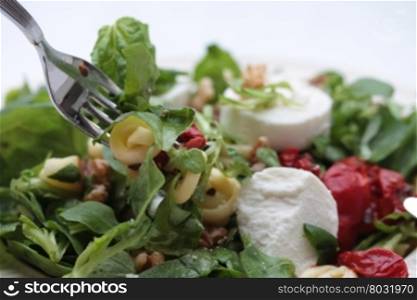 Goat cheese salad with dried tomatoes