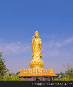 Goddess Guan Yin Shrine, Fo Guang Shan Thaihua Temple, Bangkok City, Thailand.