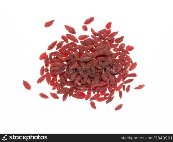 Goji berry isolated on an isolated background. Goji berry isolated on white background