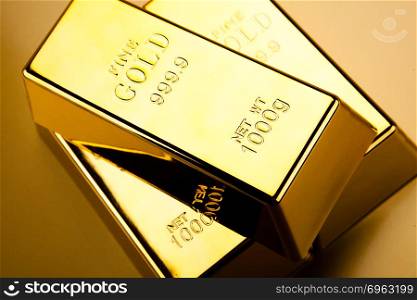 Gold and money, ambient financial concept