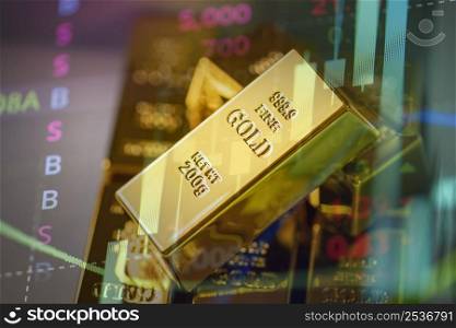 Gold bars in box, Stack of gold bars financial business economy concepts, wealth and reserve success in business and finance