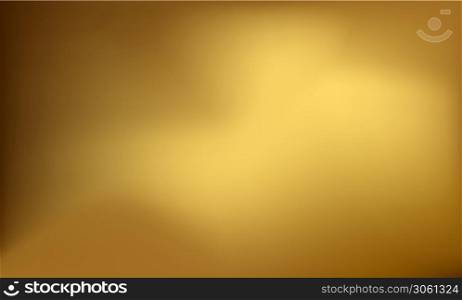 Gold blurred gradient style background. Abstract luxury smooth vector illustration wallpaper, soft business graphic design