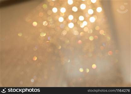 gold bokeh abstract background defocused lights.Festival Concepts.